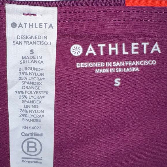 Athleta Asymmetrical Colorblock High Waist Swim Bikini Bottom Size Small - Picture 3 of 10